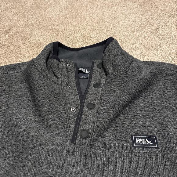 Eddie bauer grey quarter quarter button up - Picture 2 of 4